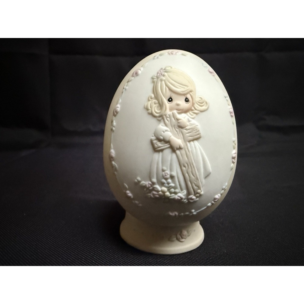 Precious Moments I Will Cherish The Old Rugged Cross Easter Egg Figurine 523534